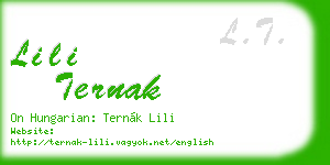 lili ternak business card